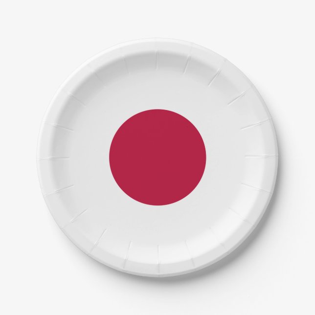 Prato De Papel Bandeira do Japão (Frente)