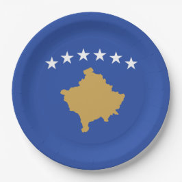 Prato De Papel Bandeira do Kosovo