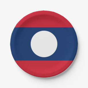 Prato De Papel Bandeira do Laos