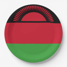 Prato De Papel Bandeira do Malawi
