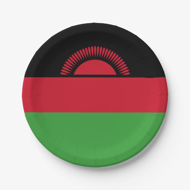 Prato De Papel Bandeira do Malawi (Frente)