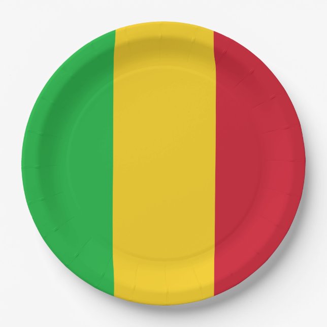 Prato De Papel Bandeira do Mali (Frente)
