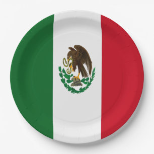 Prato De Papel Bandeira do México