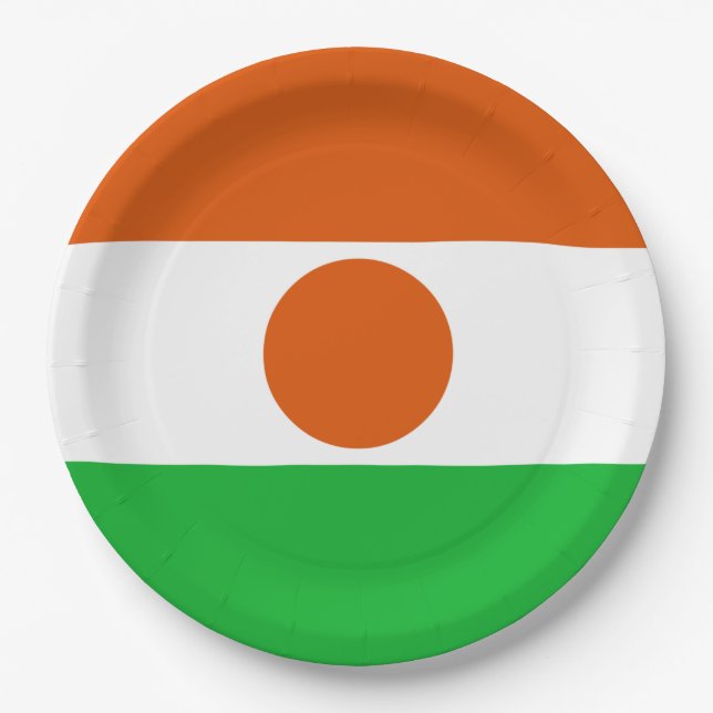Prato De Papel Bandeira do Níger (País Africano) (Frente)