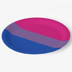 Prato De Papel Bandeira do Orgulho Bissexual