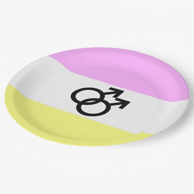 Prato De Papel Bandeira do Orgulho Twink (Inclinado)