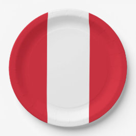 Prato De Papel Bandeira do Peru (Bandeira Peruana)