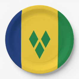 Prato De Papel Bandeira do Santo Vicente e Granadinas