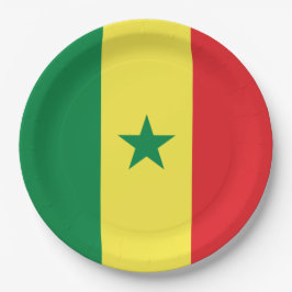 Prato De Papel Bandeira do Senegal