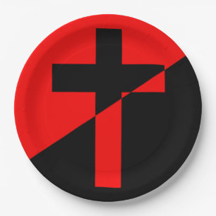 Prato De Papel Bandeira do Socialismo Cristão/Anarquismo