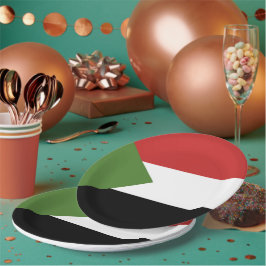 Prato De Papel Bandeira do Sudão