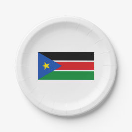 Prato De Papel Bandeira do Sudão do Sul (África)