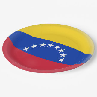 Prato De Papel Bandeira do venezuelano de Venezuela