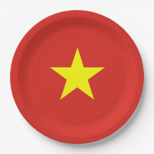 Prato De Papel Bandeira do Vietname