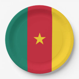 Prato De Papel Bandeira dos Camarões