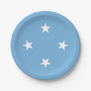 Prato De Papel Bandeira dos Estados Federados da Micronésia