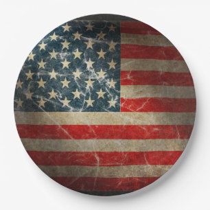PRATO DE PAPEL BANDEIRA DOS ESTADOS UNIDOS
