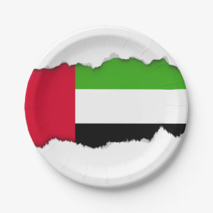 Prato De Papel Bandeira dos UAE United Arab Emirates