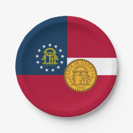 Prato De Papel Bandeira e Selo da Geórgia, Bandeira da Geórgia