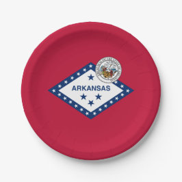 Prato De Papel Bandeira e Selo de Arkansan, Bandeira do Arkansas
