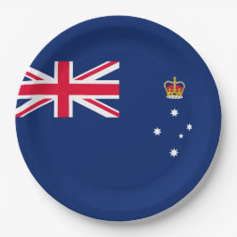 Prato De Papel Bandeira Estadual de Victoria (Austrália)