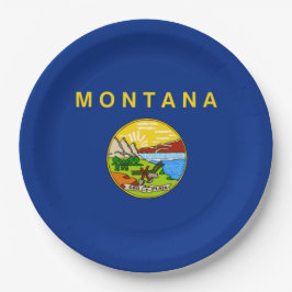 Prato De Papel Bandeira estatal de Montana