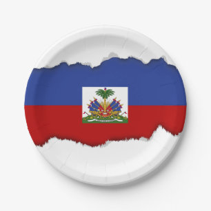 Prato De Papel Bandeira haitiana clássica