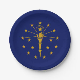 Prato De Papel Bandeira Hoosier, Bandeira de Indiana