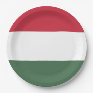 Prato De Papel Bandeira Húngara