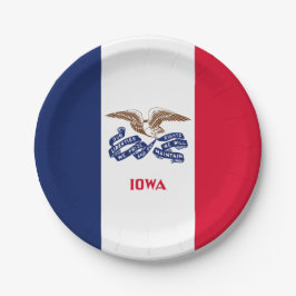 Prato De Papel Bandeira Iowan, Bandeira de Iowa