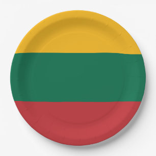 Prato De Papel Bandeira lituana