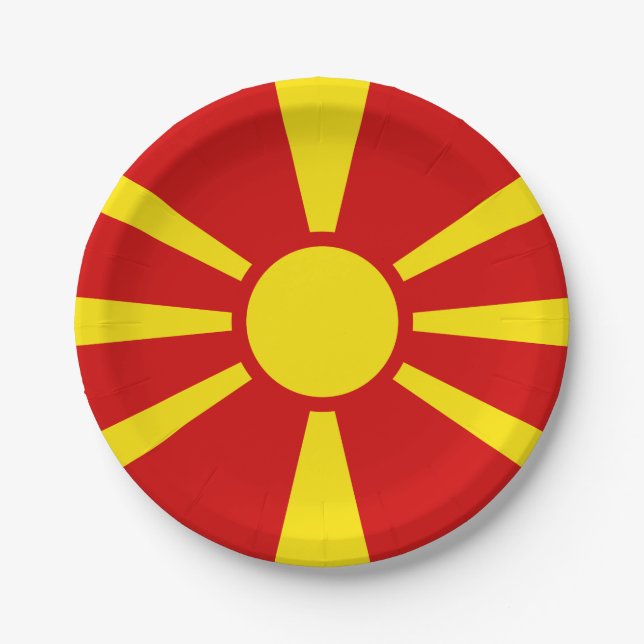 Prato De Papel Bandeira (macedónia) de Macedónia (Frente)