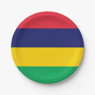 Prato De Papel Bandeira Maurícia