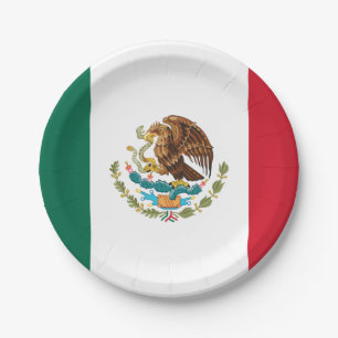 Prato De Papel Bandeira mexicana - Bandeira do México