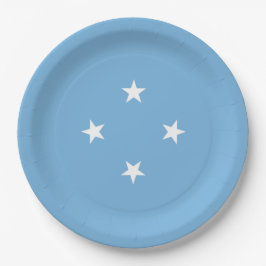Prato De Papel Bandeira Micronésia (Estados Federados da Micronés