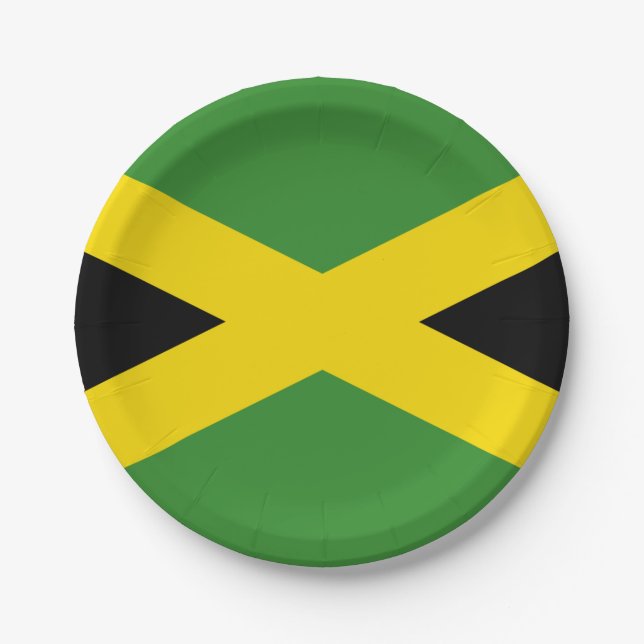 Prato De Papel Bandeira nacional da Jamaica (Frente)