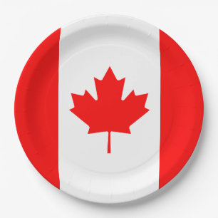 Prato De Papel Bandeira Nacional Patriótica do CANADÁ