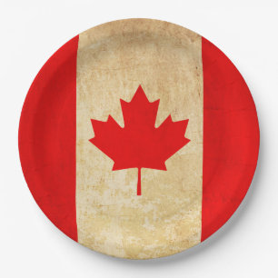 Prato De Papel Bandeira Nacional Patriótica Original do CANADÁ