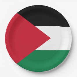Prato De Papel Bandeira Palestiniana (Palestina)