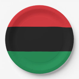 Prato De Papel Bandeira Pan-Africana