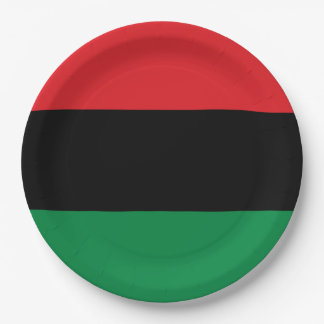 Prato De Papel Bandeira Pan-Africana
