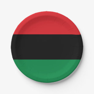 Prato De Papel Bandeira Pan-Africana UNIA