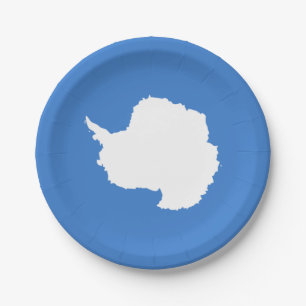 Prato De Papel Bandeira Patriótica Antártica