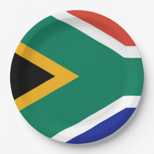 Prato De Papel Bandeira Patriótica da África do Sul Bokke