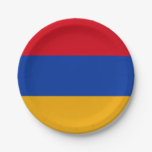 Prato De Papel Bandeira Patriótica da Armênia