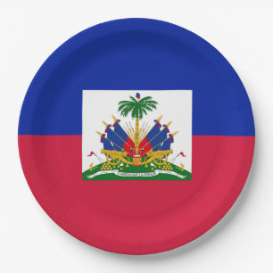 Prato De Papel Bandeira Patriótica do Haiti