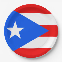 Prato De Papel Bandeira Porto Rico
