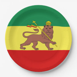 Prato De Papel Bandeira Rastafariana (Rastafarianismo) (rasta)