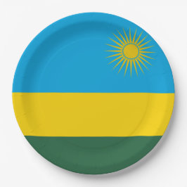 Prato De Papel Bandeira Ruandesa (Ruanda) (País Africano)