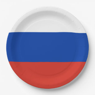Prato De Papel Bandeira Russa (Rússia)
